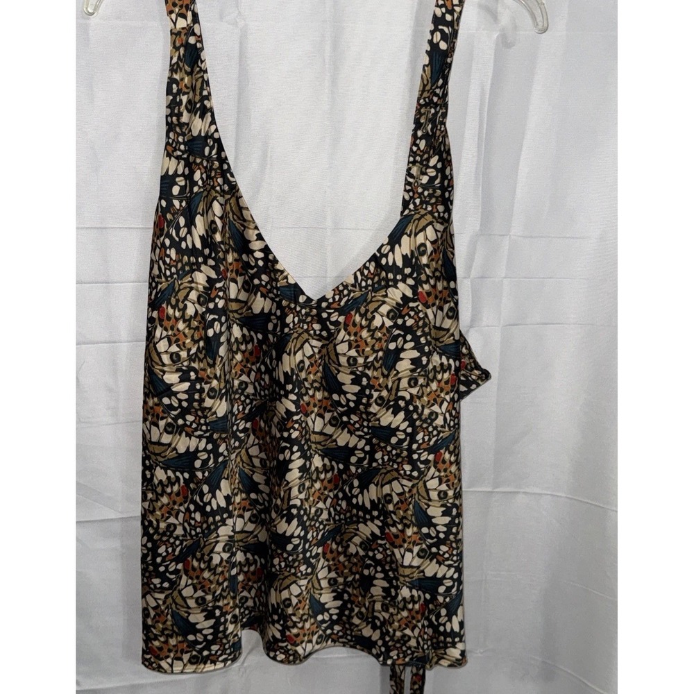 Wildfang Empower Satin Cami Top 3X Butterfly Print NWT Plus Size